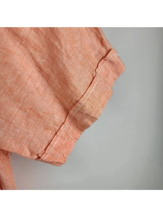 TOMMY BAHAMA Shirt Mens XL Orange Relax 100% Linen 161-TR310649 - Picture 5 of 7